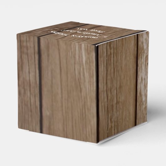 Country Wood Lights Ball Jar Favor Box Bedankdoosjes (Achterkant)