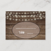 Country Wood Lights Ball Jar Place Card Plaatskaartje (Voorkant)