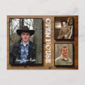 Country Wood Open House Uitnodiging Briefkaart (Voorkant)