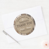 Country Wood Planks Rustiek Dank u Bruiloft Label (Envelop)