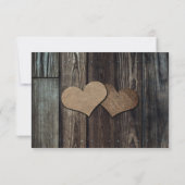 Country Wood String Lights Wedding RSVP Kaartje (Achterkant)