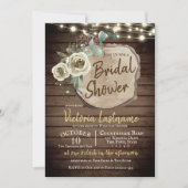 Country Wood Tree Slice Rustic String Lights Kaart (Voorkant)