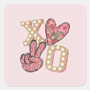 Country XOXO - Wild West Love Vierkante Sticker