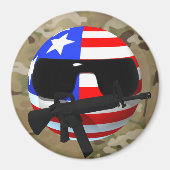 Countryball, USAball Multi-cam Magneet (Voorkant)