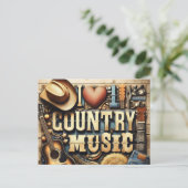 Countrymuziek. Briefkaart (Staand voorkant)