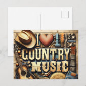 Countrymuziek. Briefkaart (Voorkant / Achterkant)