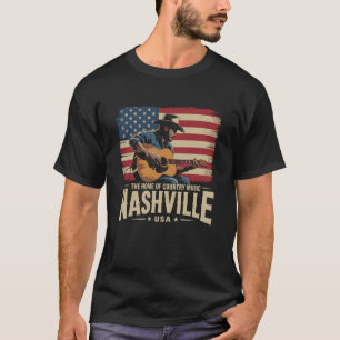 Countrymuziek Gitaar Gitaristen Nashville Aandenke T-shirt