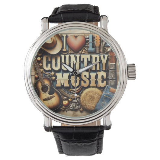 Countrymuziek. Horloge (Voorkant)