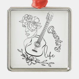 Countrymuziek Metalen Ornament