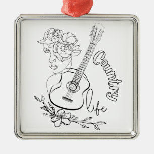 Countrymuziek Metalen Ornament
