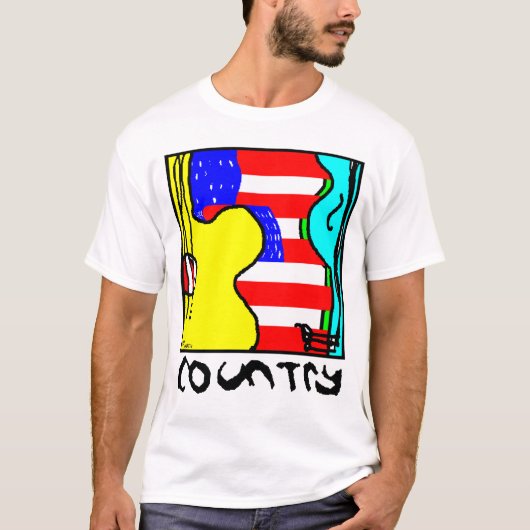 Countrymuziek T-shirt (Voorkant)