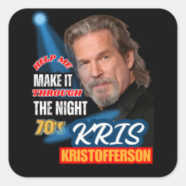 COUNTRYMUZIEK VIERKANTE STICKER