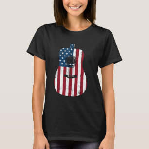 Countrymuziekconcert Gitaar Amerikaanse Vlag Weste T-shirt
