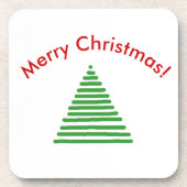 Countryset - Kerstboom met gebogen tekst Onderzetter (Voorkant)