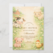 Countryside Barnyard Baby Shower Kaart (Voorkant)