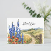 Countryside begrafenis rouwverwerking foto Dank u Bedankkaart (Staand voorkant)
