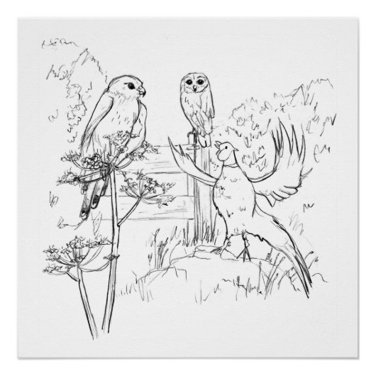 Countryside Chatter (part 4 of a set) Perfect Poster (Voorkant)