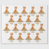Countryside Fox Daisy Baby Shower Farmhouse Cadeaupapier (Vlak)