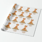 Countryside Fox Daisy Baby Shower Farmhouse Cadeaupapier (Uitgerold)