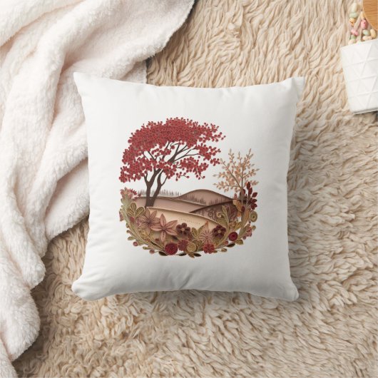 Countryside in the Autumn Quilling effect design Kussen (Deken)