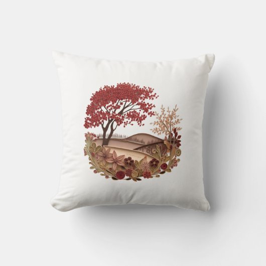 Countryside in the Autumn Quilling effect design Kussen (Voorkant)