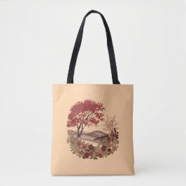 Countryside in the Autumn Quilling effect design Tote Bag