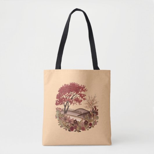 Countryside in the Autumn Quilling effect design Tote Bag (Voorkant)