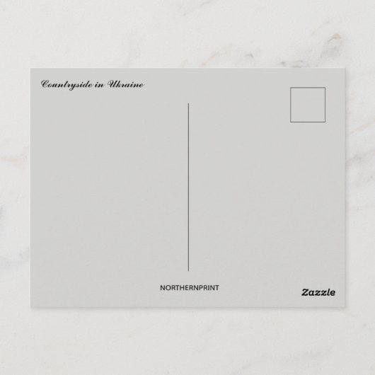 Countryside in Ukraine Briefkaart (Achterkant)