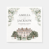 Countryside Manor bruiloft uitnodiging Servet (Voorkant)