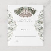Countryside Manor Trouwtafel Kaart Plaatskaartje (Buitenkant ongevouwen)