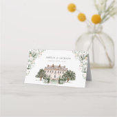 Countryside Manor Trouwtafel Kaart Plaatskaartje (Achterkant)