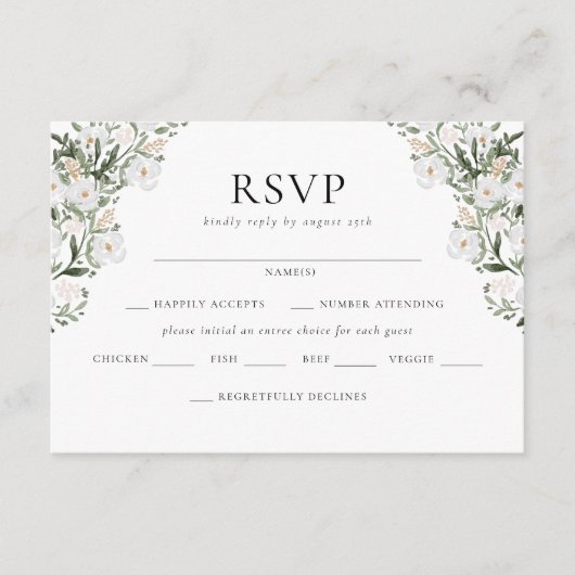 Countryside Manor Wedding RSVP Informatiekaartje (Voorkant)