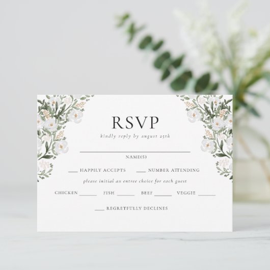 Countryside Manor Wedding RSVP Informatiekaartje (Staand voorkant)