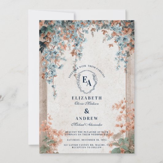 Countryside Morning Glory bruiloft Kaart (Voorkant)