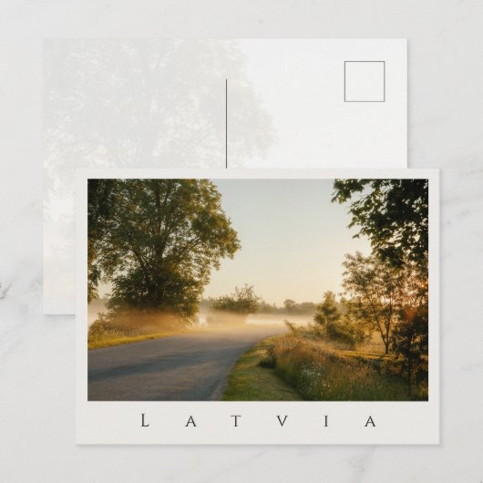Countryside Morning Mist, Latvia nature Briefkaart (Voorkant / Achterkant)