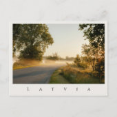 Countryside Morning Mist, Latvia nature Briefkaart (Voorkant)