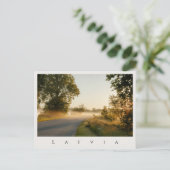 Countryside Morning Mist, Latvia nature Briefkaart (Staand voorkant)