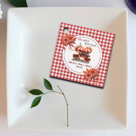 Countryside Picknick Gingham Bruidsmeisje Feest Bedankjes Labels