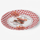 Countryside Picknick Gingham Bruidsmeisje Feest Papieren Bordje (Gekanteld)