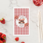 Countryside Picknick Gingham Bruidsmeisje Feest Servet (Insitu)