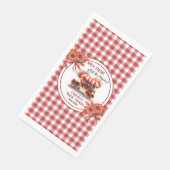 Countryside Picknick Gingham Bruidsmeisje Feest Servet (Hoek)
