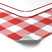Countryside Picknick Gingham Bruiloft Feest Welkom Poster (Hoek)