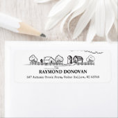 Countryside Rustic Farmhouse Return Address  Etiket (Insitu)