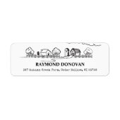 Countryside Rustic Farmhouse Return Address  Etiket (Voorkant)
