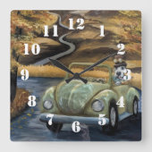 Countryside Stroll Vierkante Klok (Voorkant)