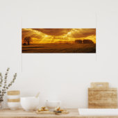 Countryside Sunset Panorama Poster (Keuken)