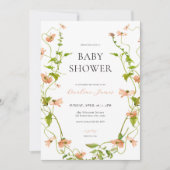 Countryside Wildflower Baby shower Uitnodiging (Voorkant)