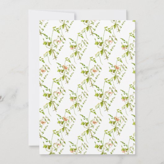 Countryside Wildflower Baby shower Uitnodiging (Achterkant)