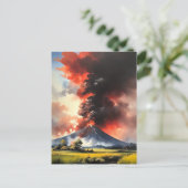 Countryside's Fury, ontketende vulkanische storm Briefkaart (Staand voorkant)