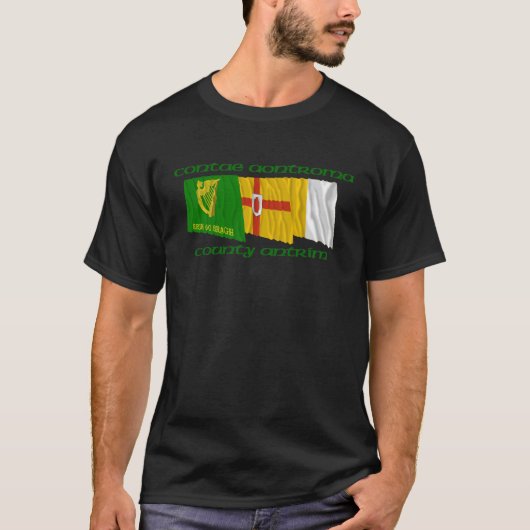 County Antrim Flags T-shirt (Voorkant)